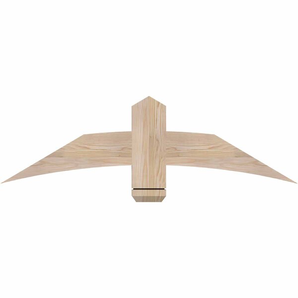 Ekena Millwork Bellingham Smooth Timber Gable Bracket, Douglas Fir, 48"W x 14"H x 1 1/2"D x 5 1/2"F, 7/12 Pitch GBW048X14X0206BEL00SDF - main
